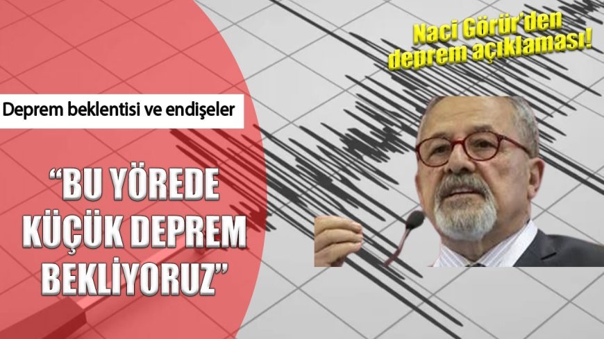 Prof. Dr. Naci Görür'den Pülümür depremine ilişkin kritik açıklama!