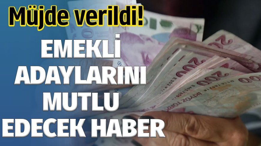 Müjde verildi! Emekli adaylarını mutlu edecek haber!