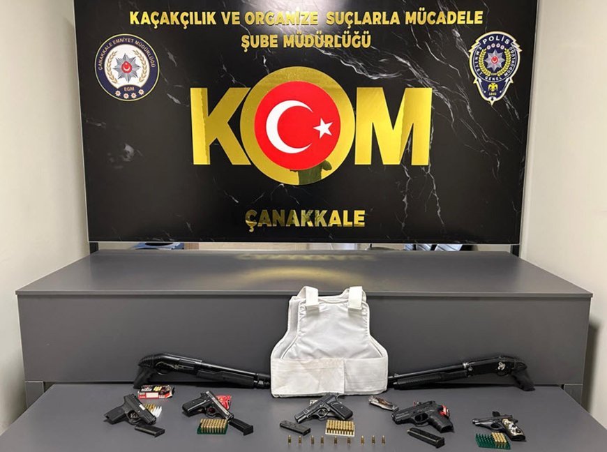 ÇANAKKALE merkezli 2 ilde silah kaçakçılığı operasyonu; 6 gözaltı (VİDEO EKLENDİ)